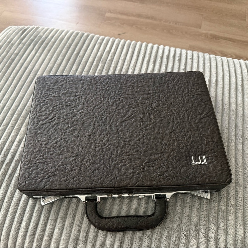 Vintage 80s-90s Dunhill Brown Briefcase